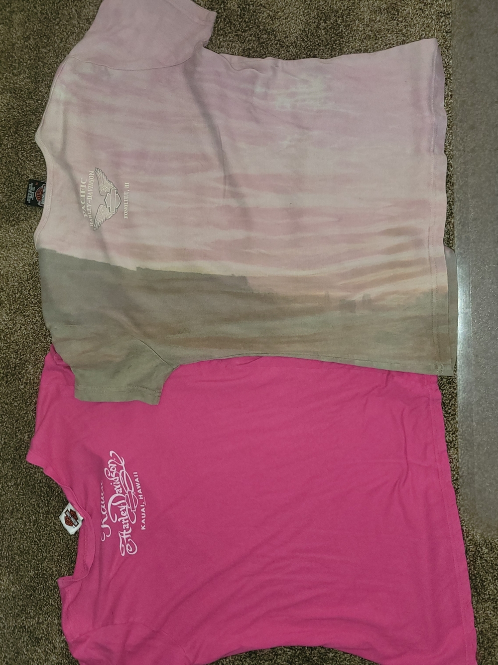Harley-Davidson Pink and Brown Tie-Dye Kids Short Sleeve Tee